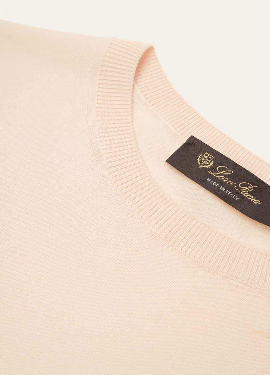 angera cotton crewneck pink rice