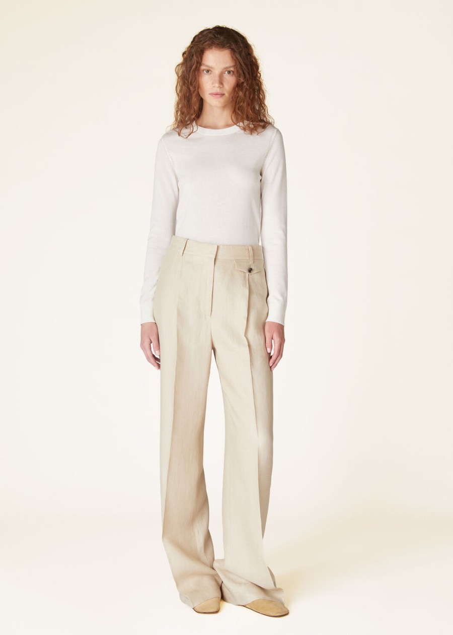 neo piuma crewneck cashmere white