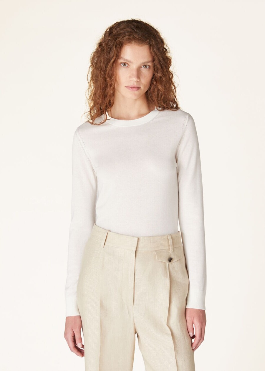 neo piuma crewneck cashmere white