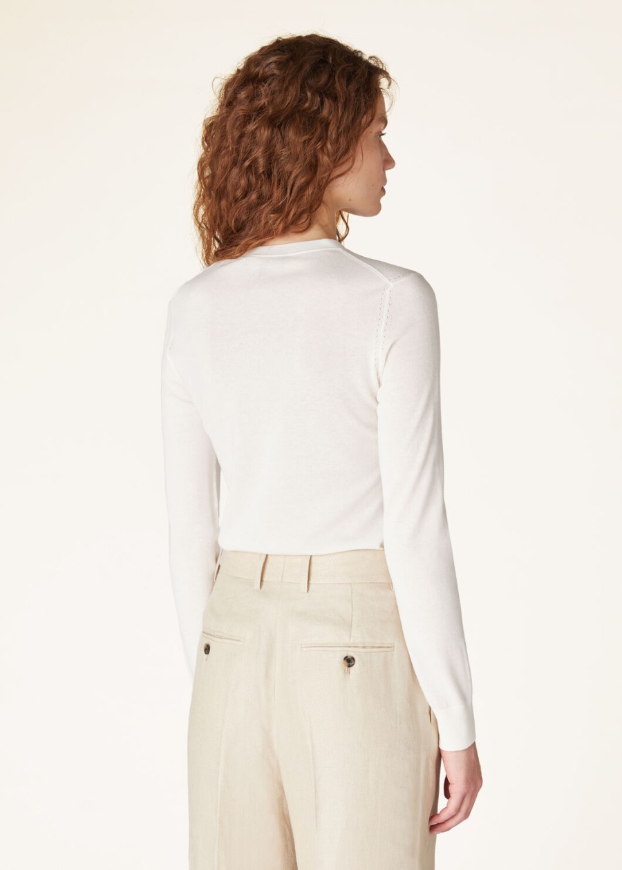 neo piuma crewneck cashmere white