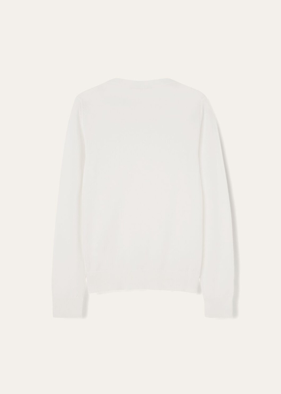 neo piuma crewneck cashmere white