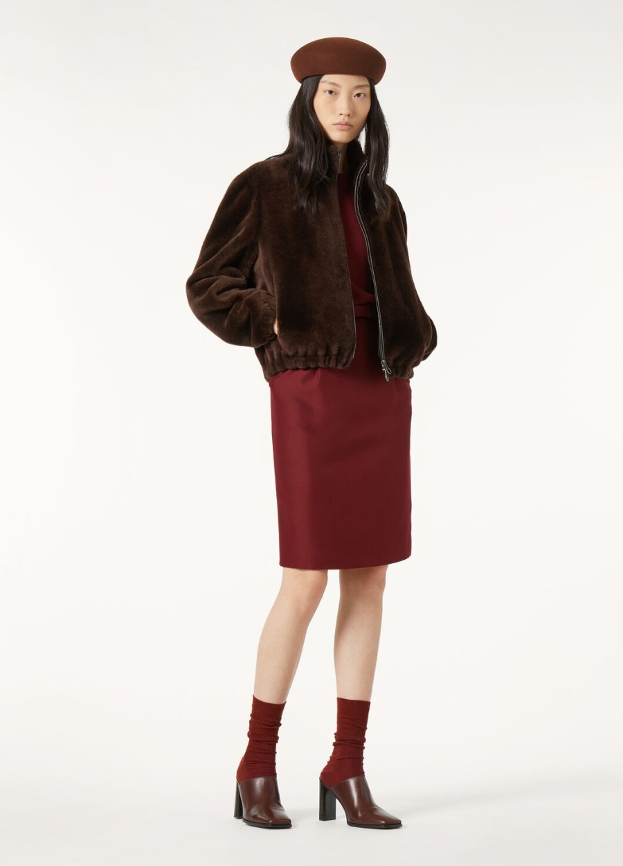 piuma crewneck cashmere deep maroon