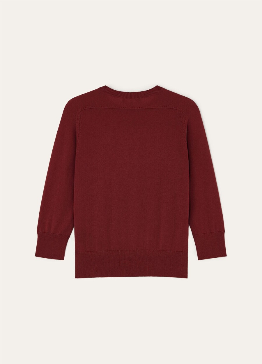 piuma crewneck cashmere deep maroon