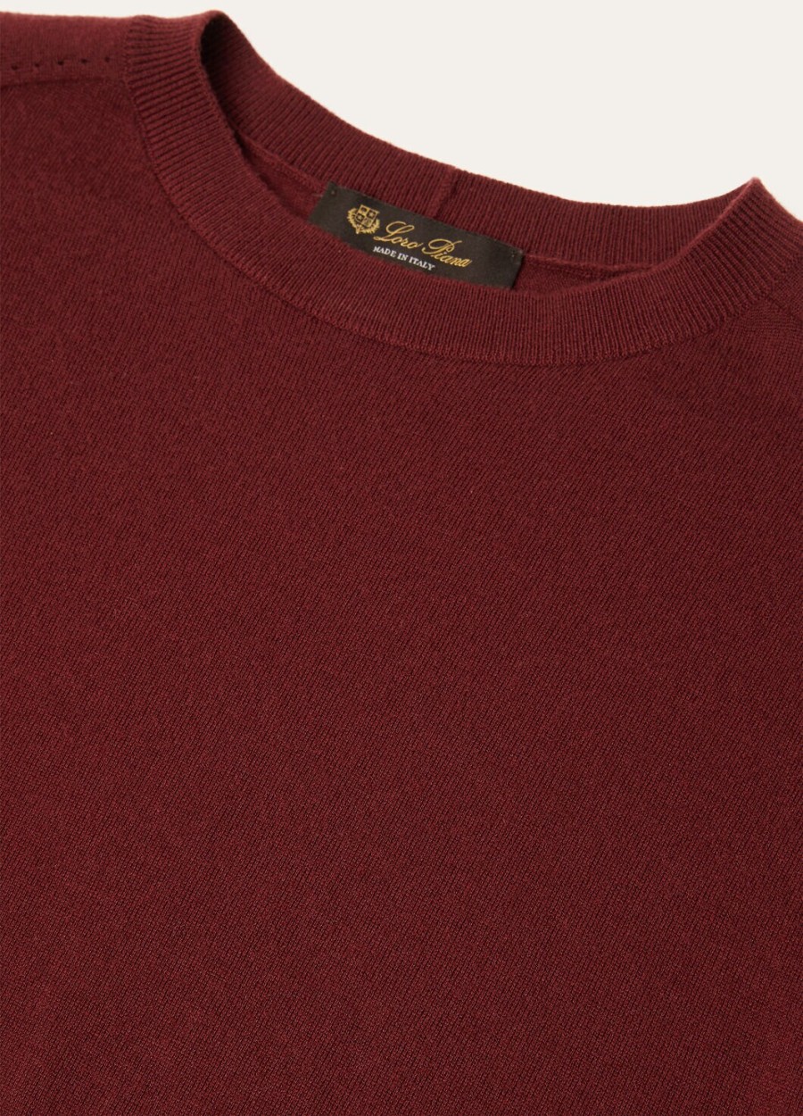 piuma crewneck cashmere deep maroon