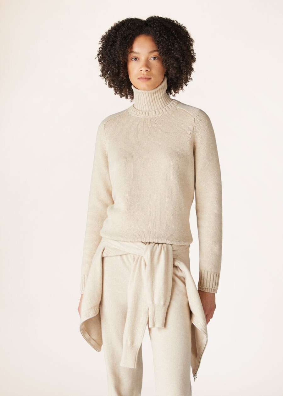 parksville bluza z okrągłym dekoltem baby cashmere natural melange