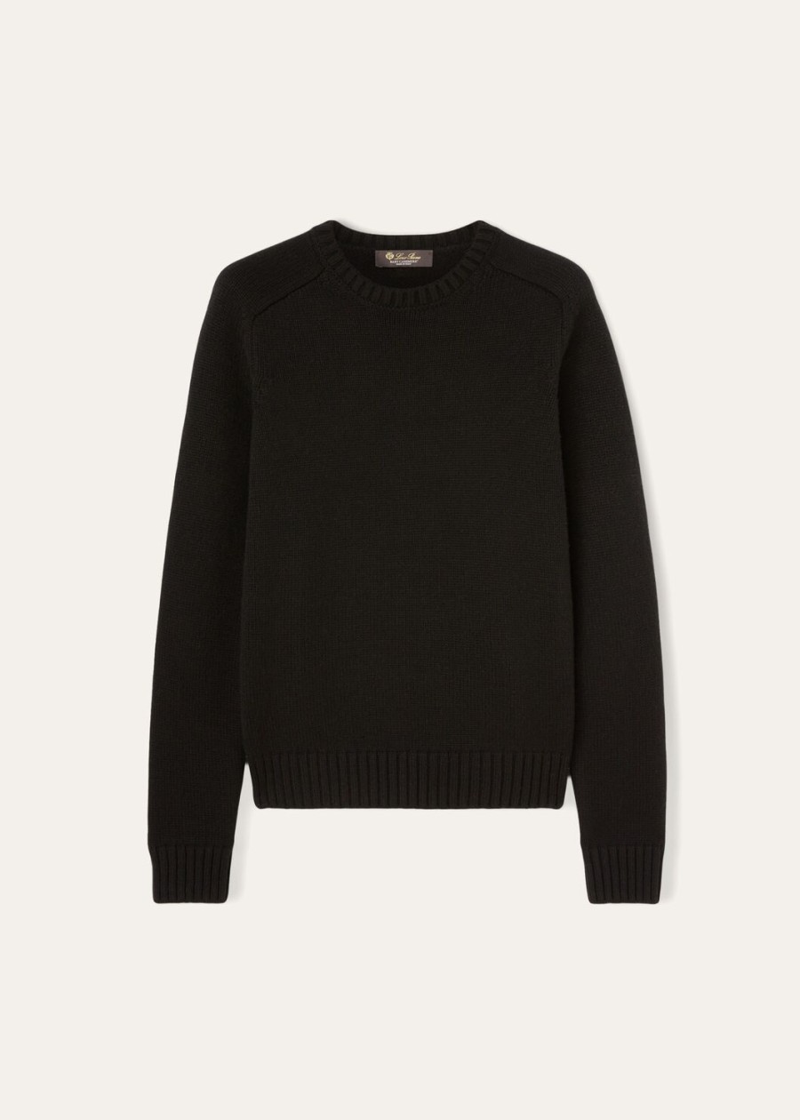 parksville bluza z okrągłym dekoltem baby cashmere w kolorze czarnym