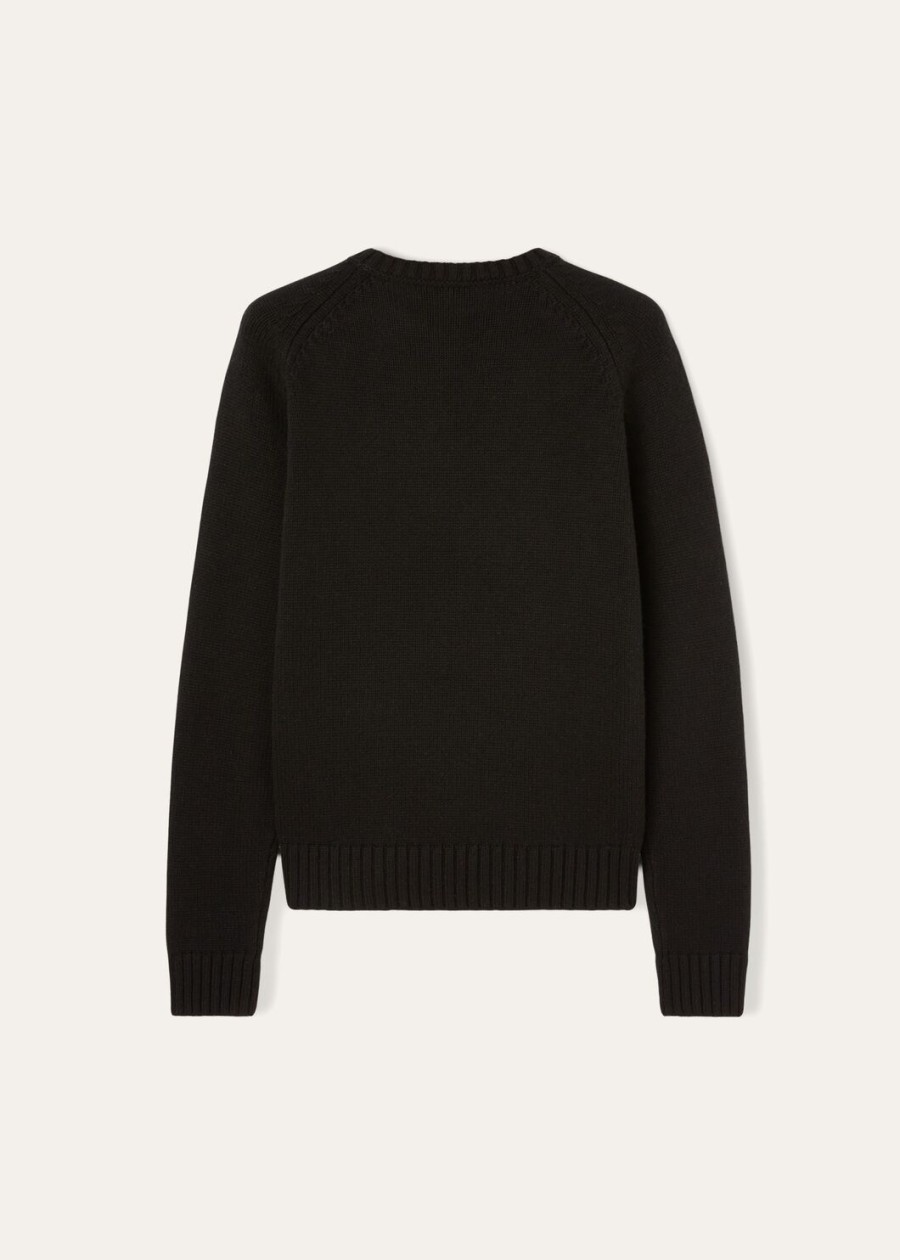 parksville bluza z okrągłym dekoltem baby cashmere w kolorze czarnym