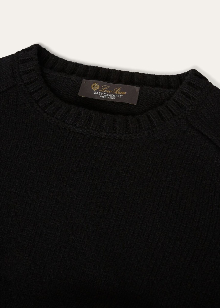 parksville bluza z okrągłym dekoltem baby cashmere w kolorze czarnym