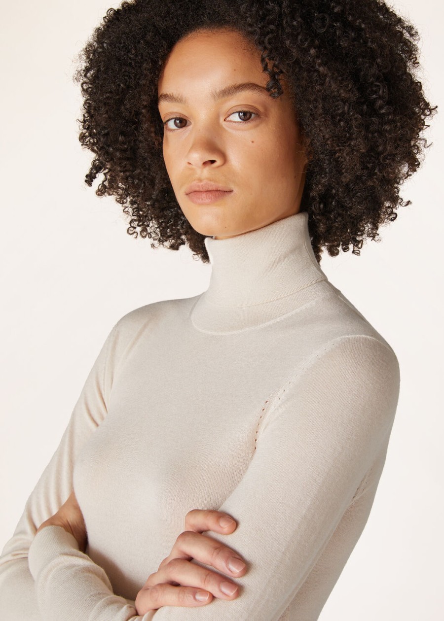 neo piuma turtleneck cashmere tapioca