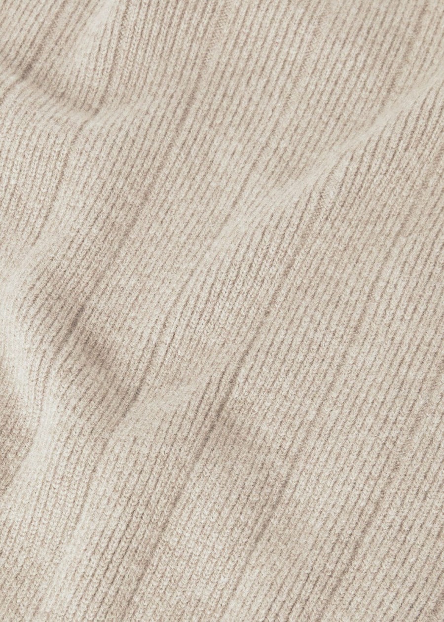 cervatto v-neck baby cashmere ivory lace melangenutmeg see melange