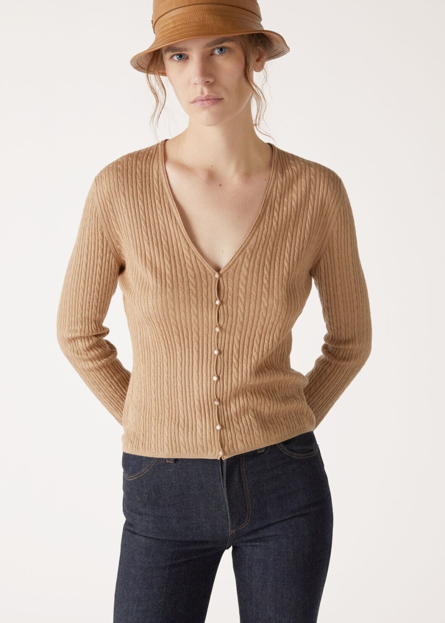 kardigan rimella cashmere silk gobi dunes