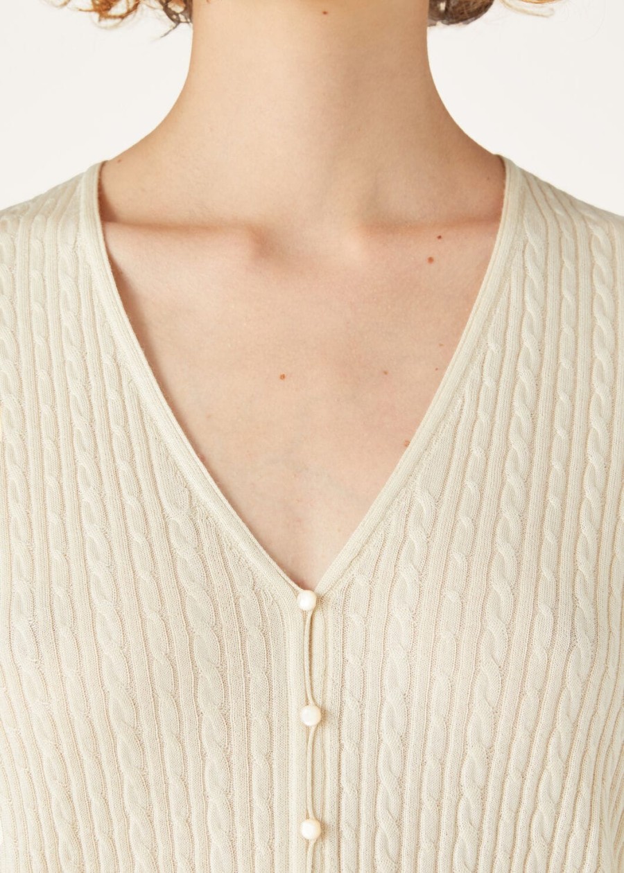kardigan rimella cream cashmere cashmere