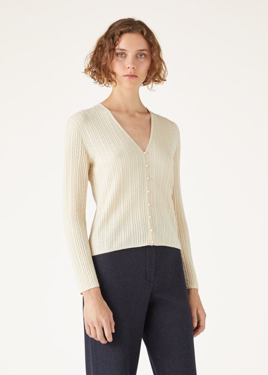 kardigan rimella cream cashmere cashmere
