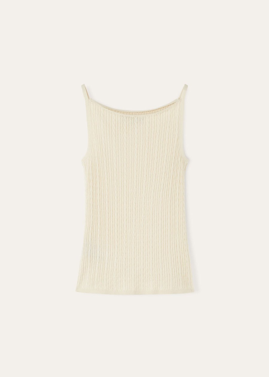 rimella top silk cashmere cashew cream