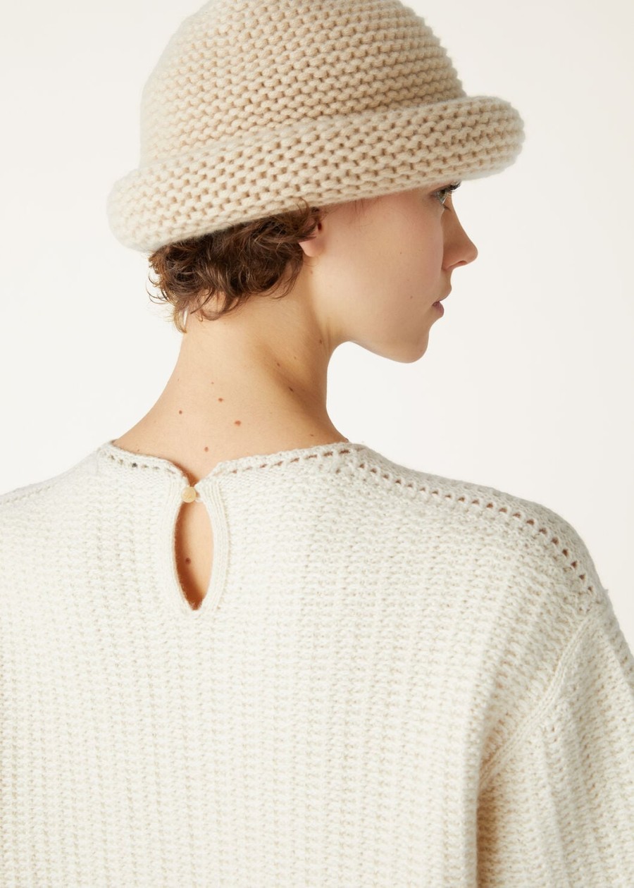 fervento crewneck mohair cashmere nougat