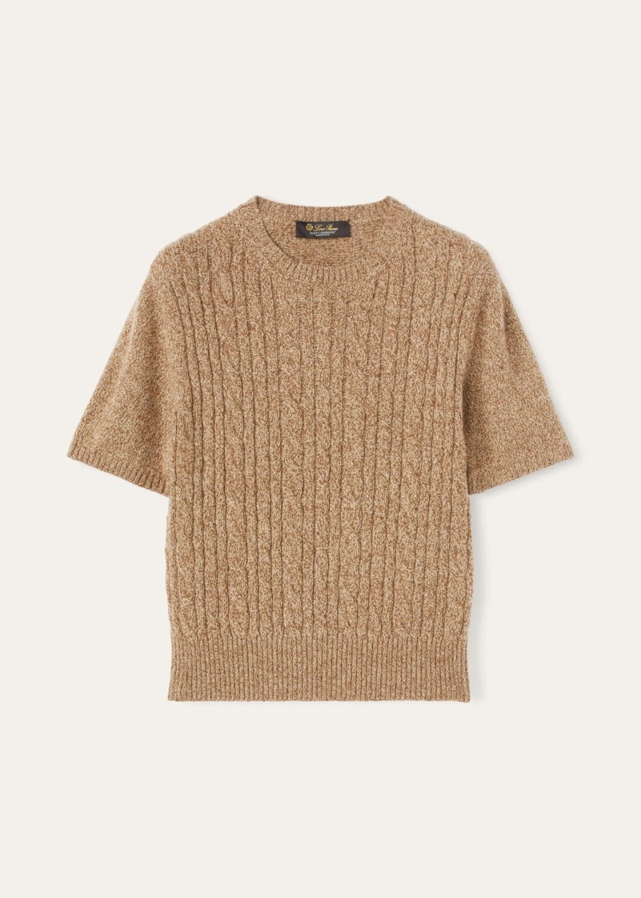 treccia crewneck baby cashmere golden wheatgingerbread gold