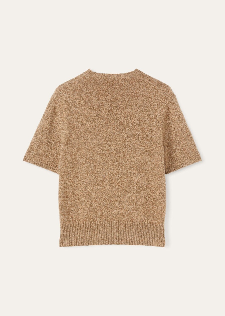 treccia crewneck baby cashmere golden wheatgingerbread gold