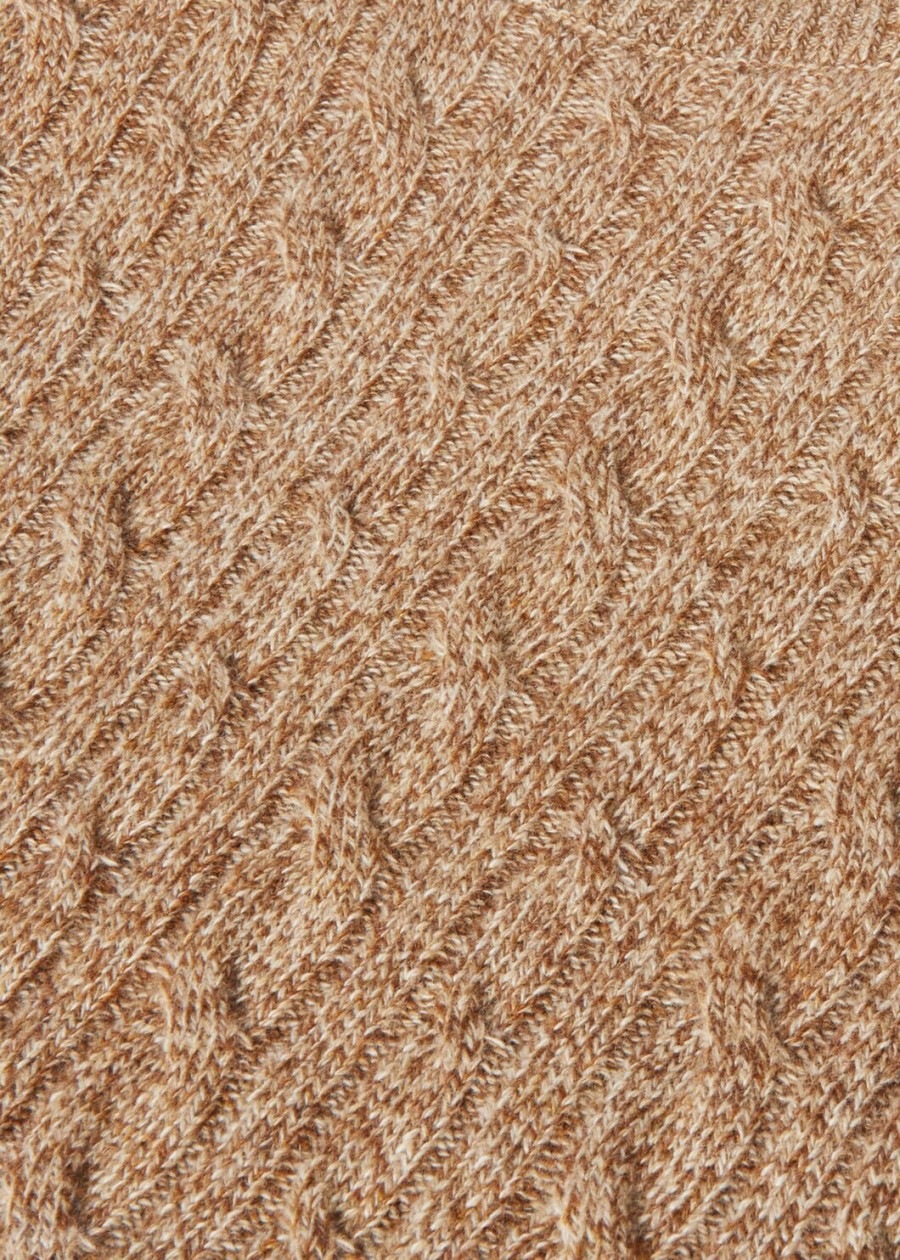 treccia crewneck baby cashmere golden wheatgingerbread gold