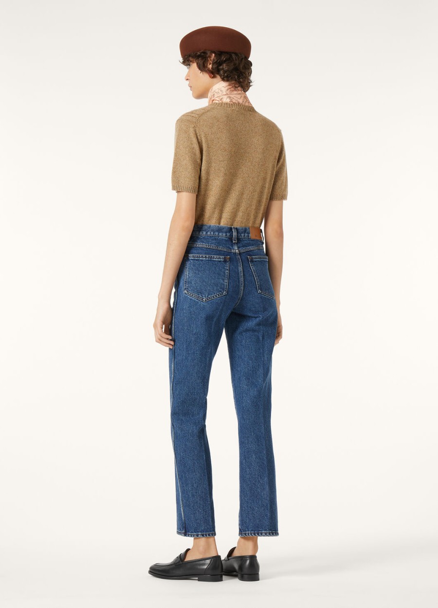 bluzka treccia crewneck baby cashmere raw honey melangerosemary infused