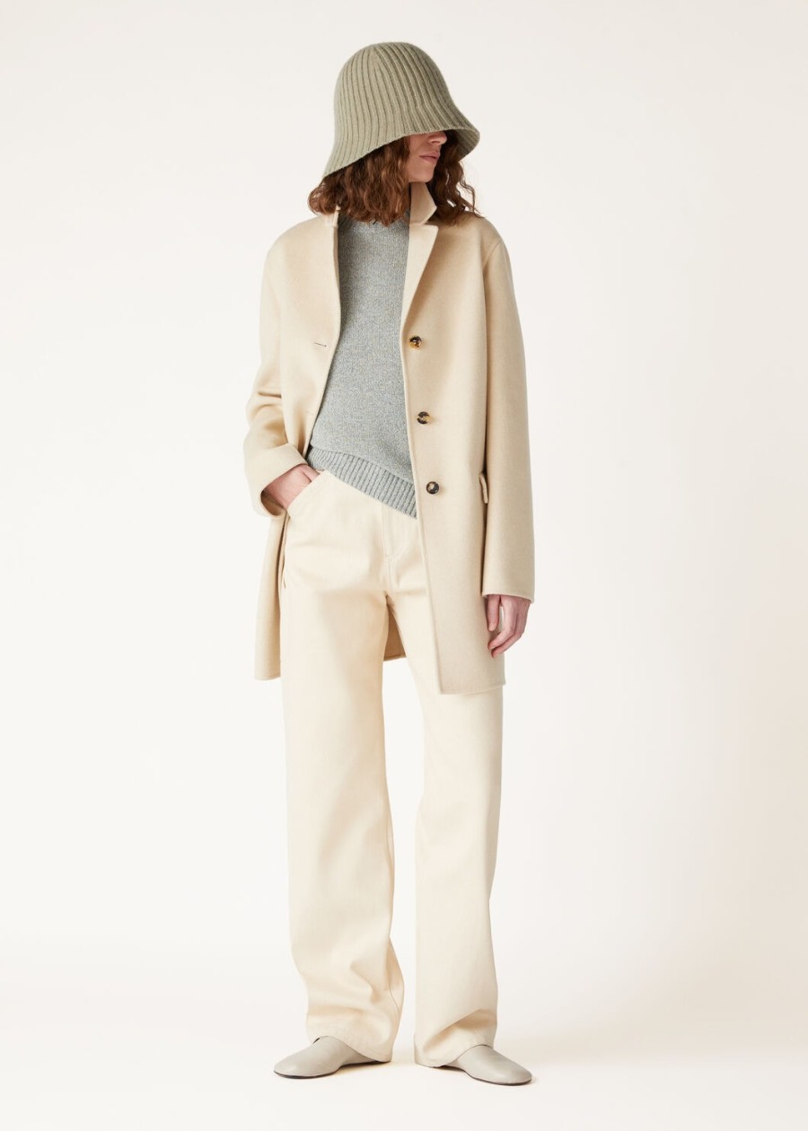 cellio crewneck baby cashmere white snowstardust blue melange
