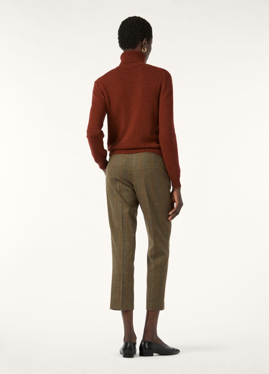 fobello turtleneck baby cashmere dark maple leaf melange