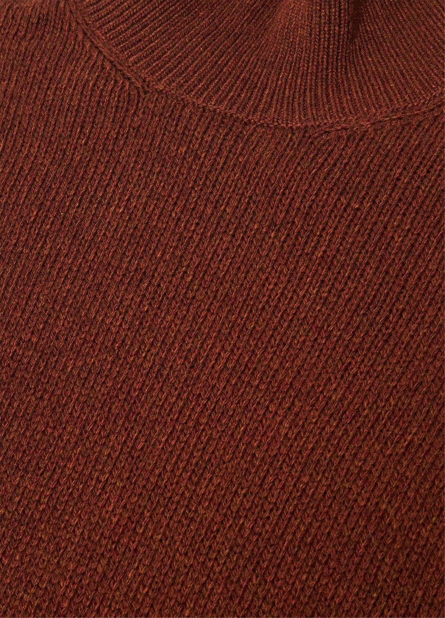 fobello turtleneck baby cashmere dark maple leaf melange