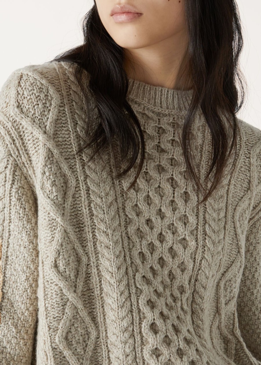 valduggia crewneck cashmere garden sand