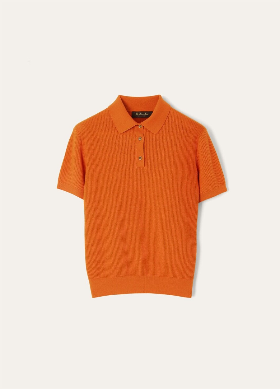 koszulka polo royal lightness w kolorze pomarańczowym z makiem