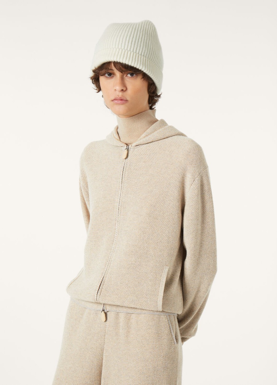 kurtka bomber z kapturem varallo baby cashmere magnolia petale