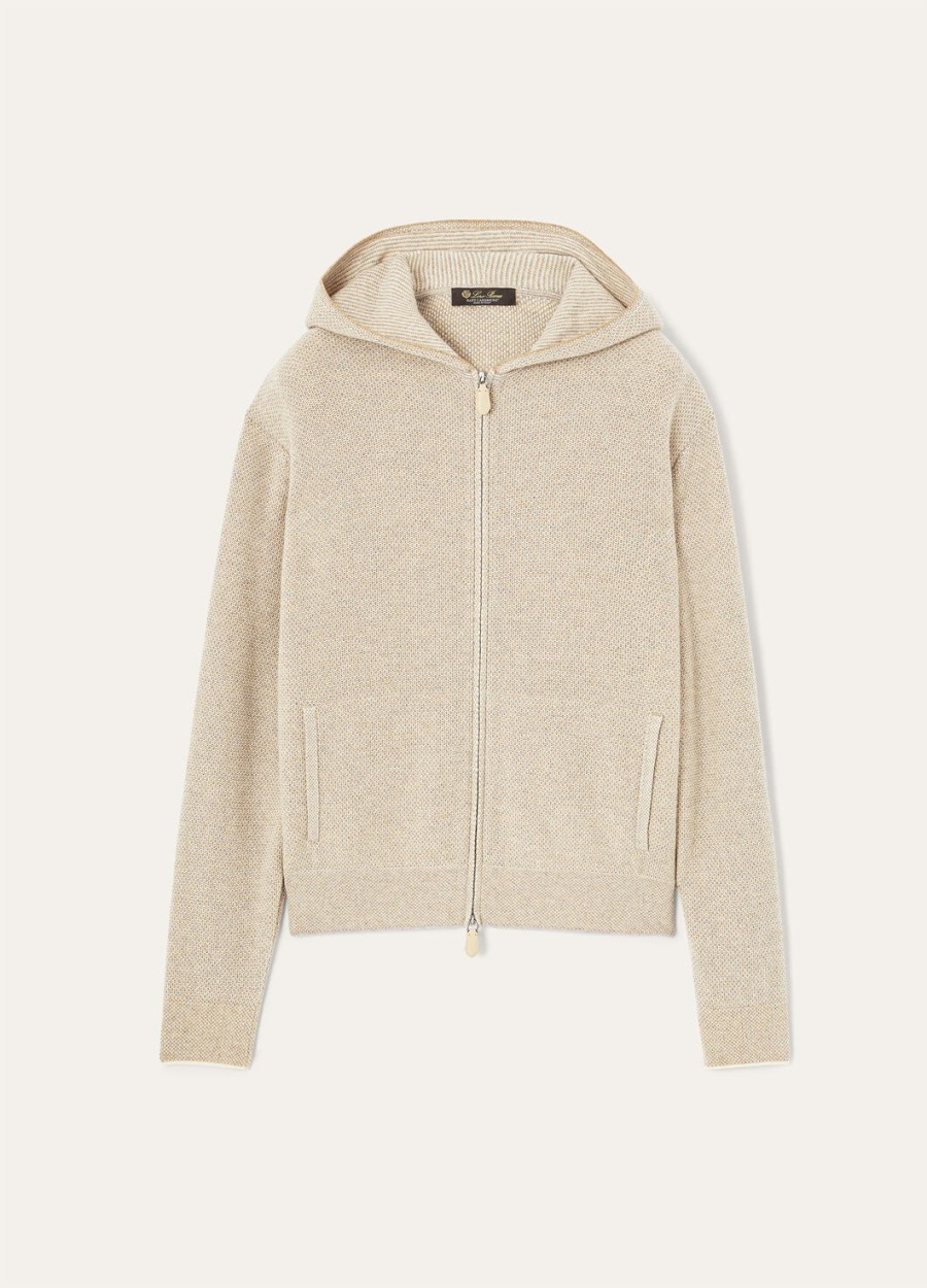 kurtka bomber z kapturem varallo baby cashmere magnolia petale