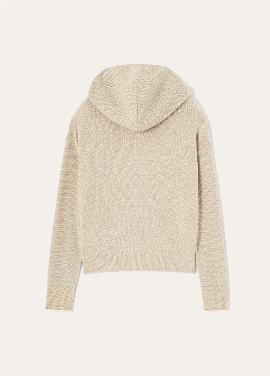 kurtka bomber z kapturem varallo baby cashmere magnolia petale