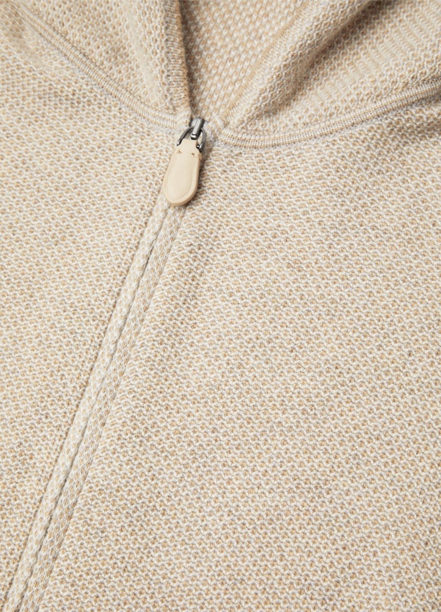 kurtka bomber z kapturem varallo baby cashmere magnolia petale