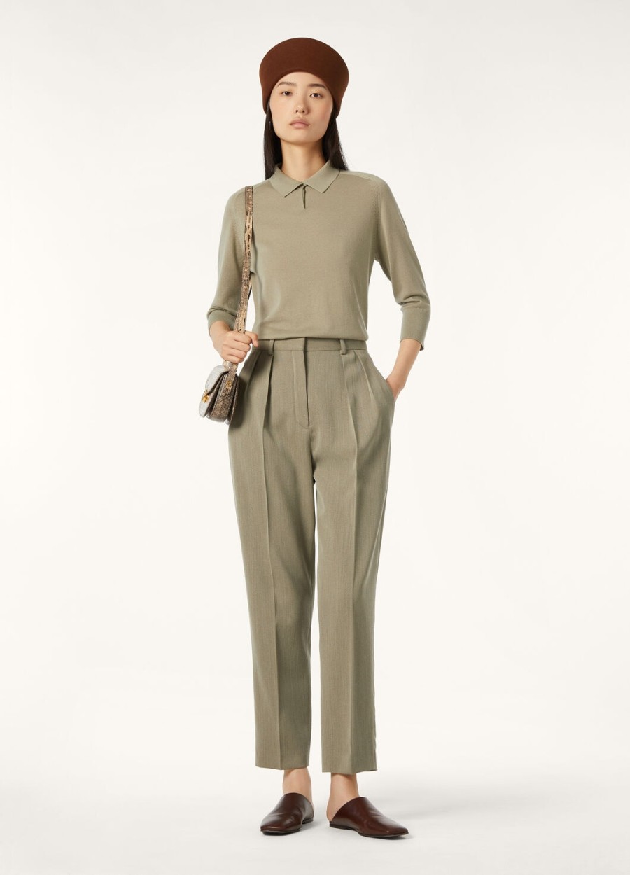 koszulka polo neo piuma cashmere dried taragon