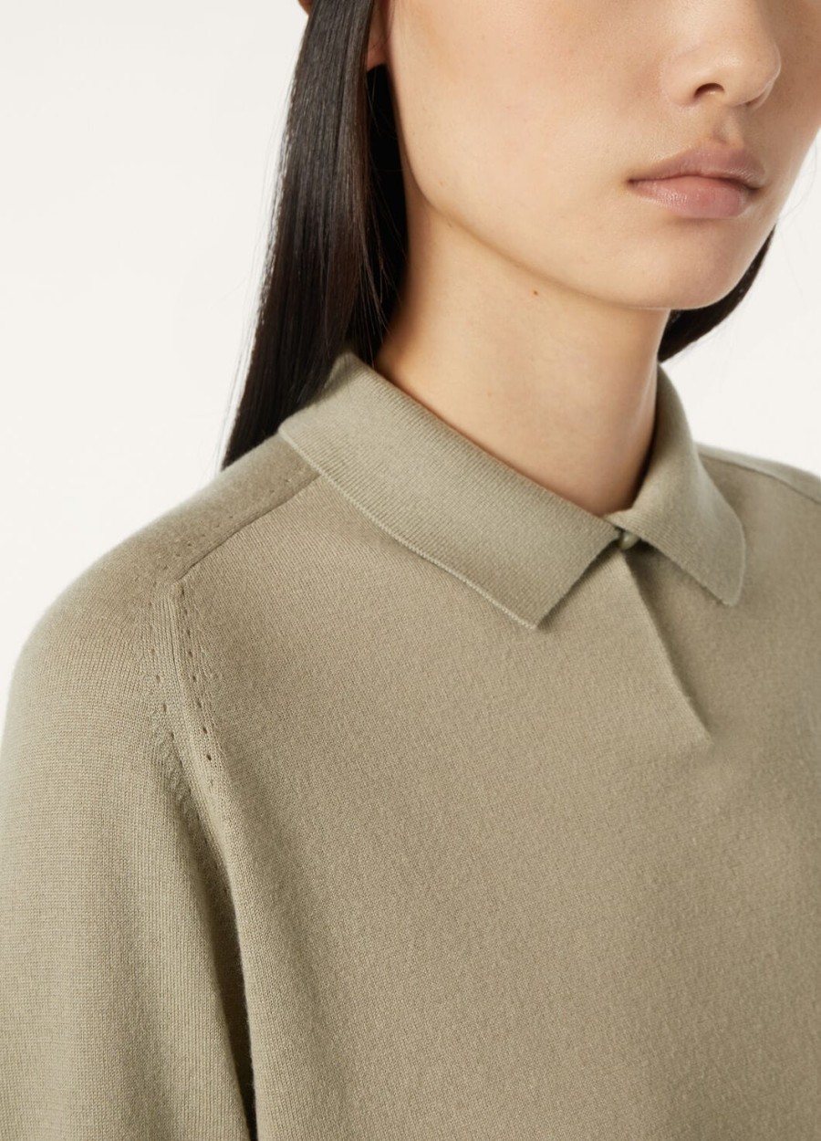 koszulka polo neo piuma cashmere dried taragon