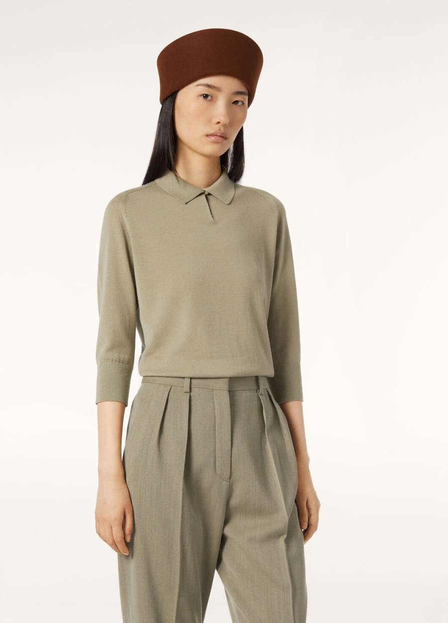 koszulka polo neo piuma cashmere dried taragon