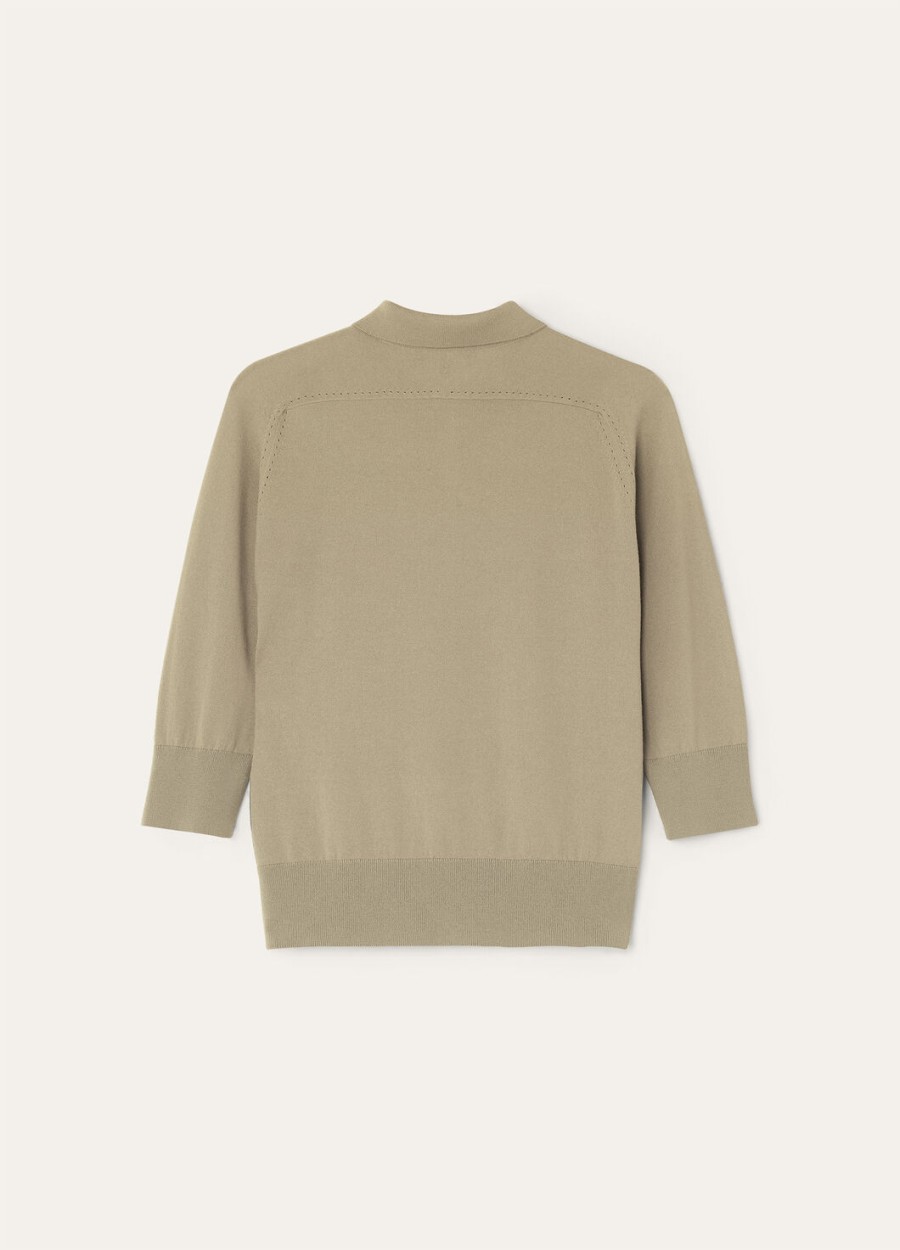 koszulka polo neo piuma cashmere dried taragon