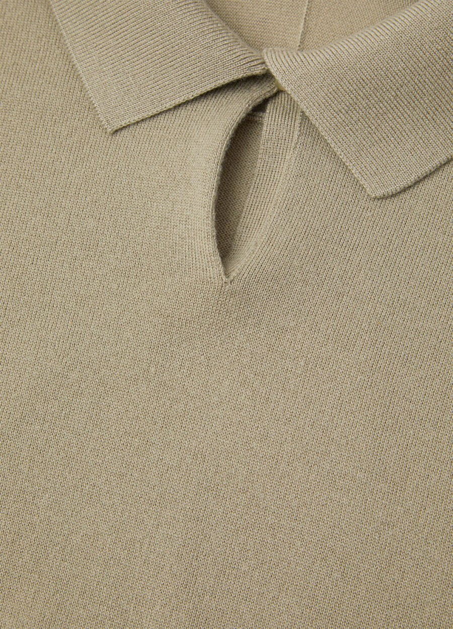 koszulka polo neo piuma cashmere dried taragon