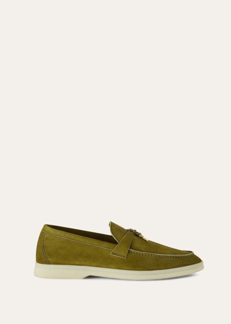 letnie mokasyny zamszowe z kolekcji summer charms w kolorze oliwkowym