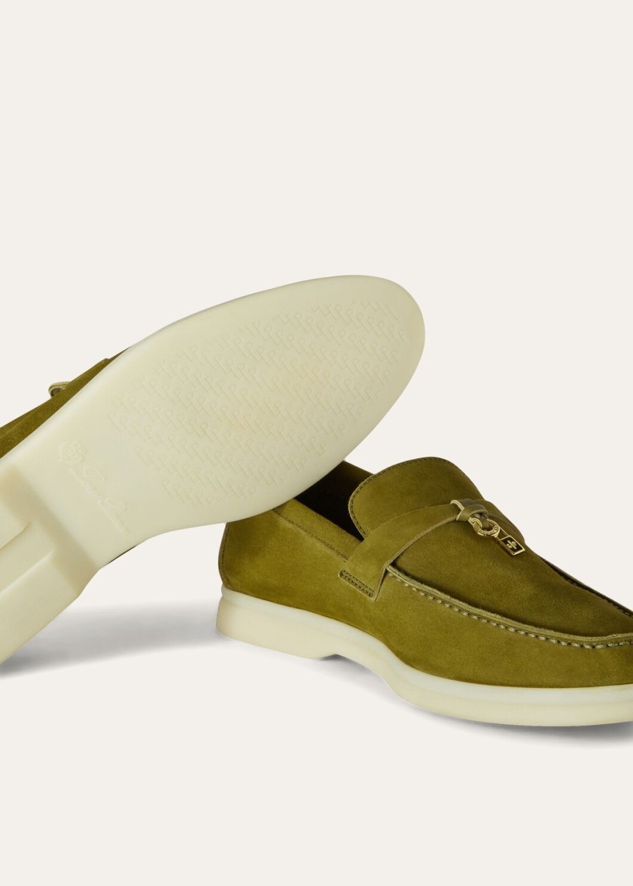 letnie mokasyny zamszowe z kolekcji summer charms w kolorze oliwkowym
