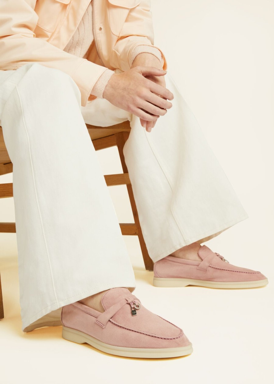 mokasyny summer charms walk loafer ze skóry zamszowej flowering cherry