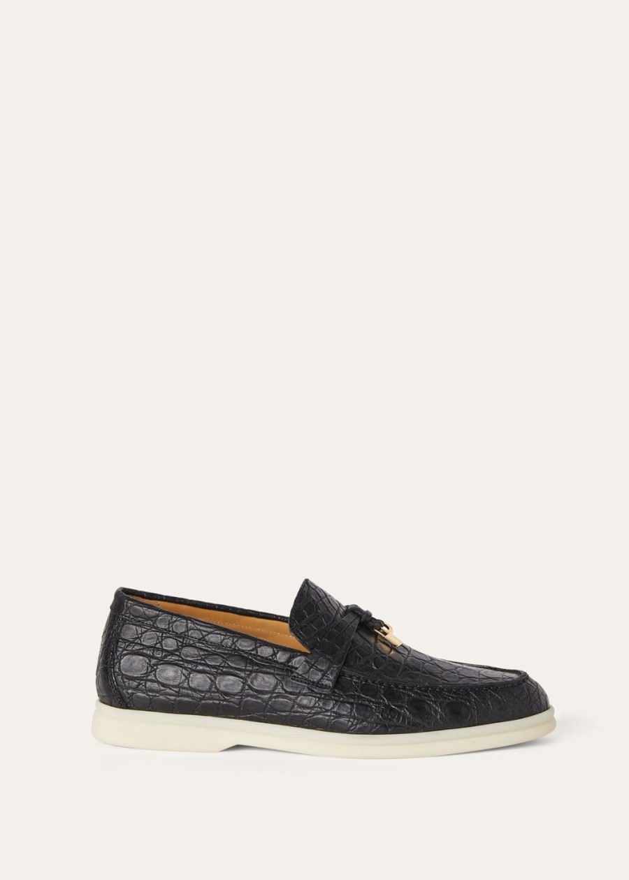 mokasyny summer charms walk loafer caiman black leather