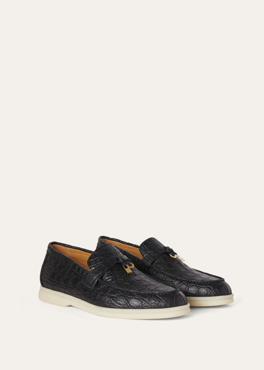mokasyny summer charms walk loafer caiman black leather