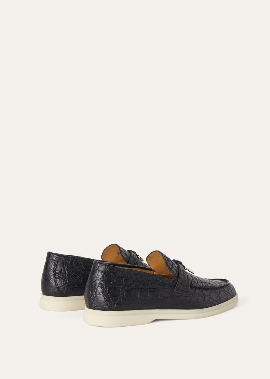 mokasyny summer charms walk loafer caiman black leather