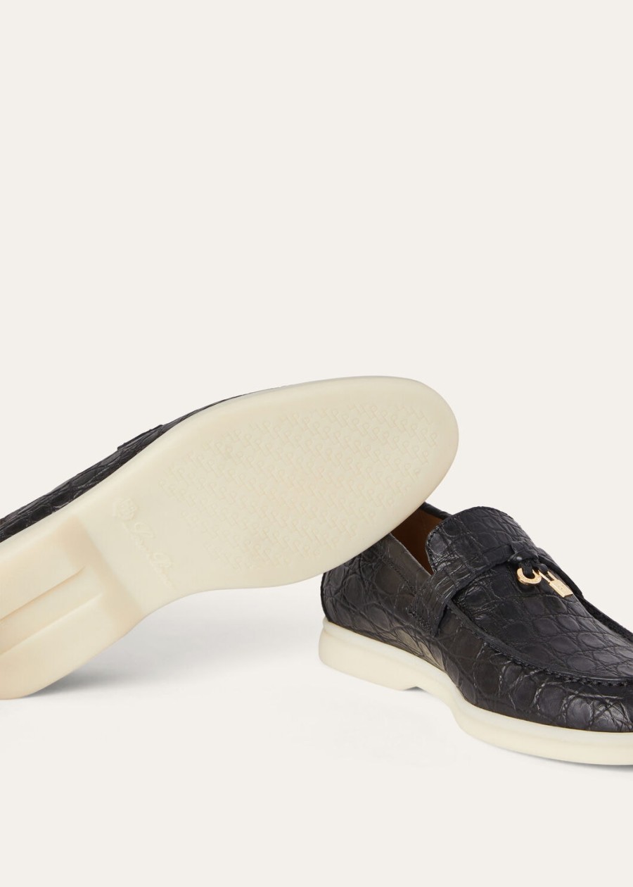 mokasyny summer charms walk loafer caiman black leather