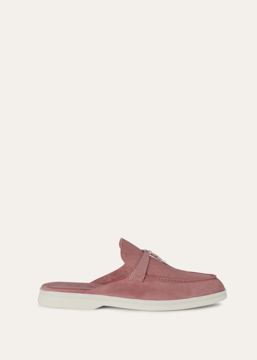 babouche charms walk loafer ze skóry zamszowej koziej flowering cherry