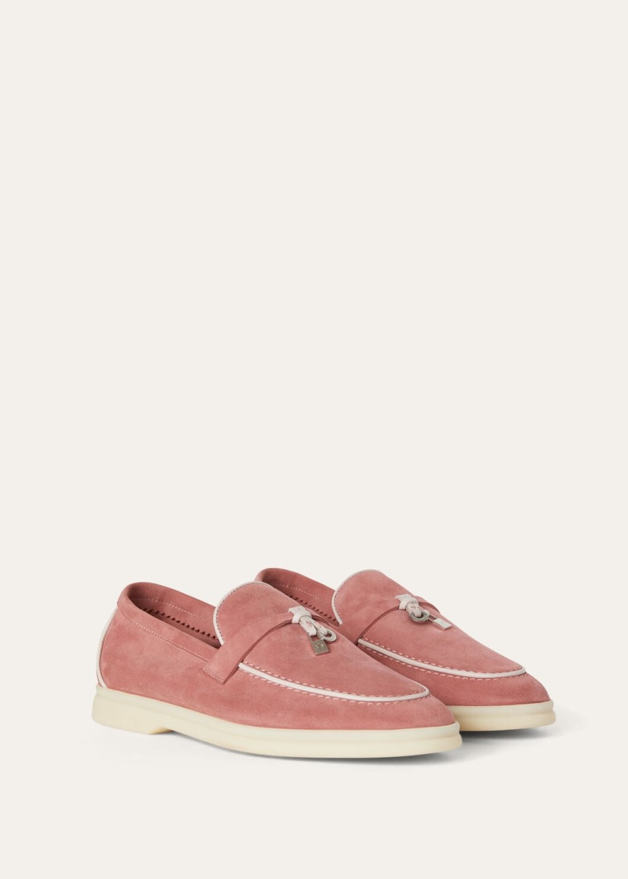 letnie mokasyny zamszowe z kozią skórą zamszową ancient blush