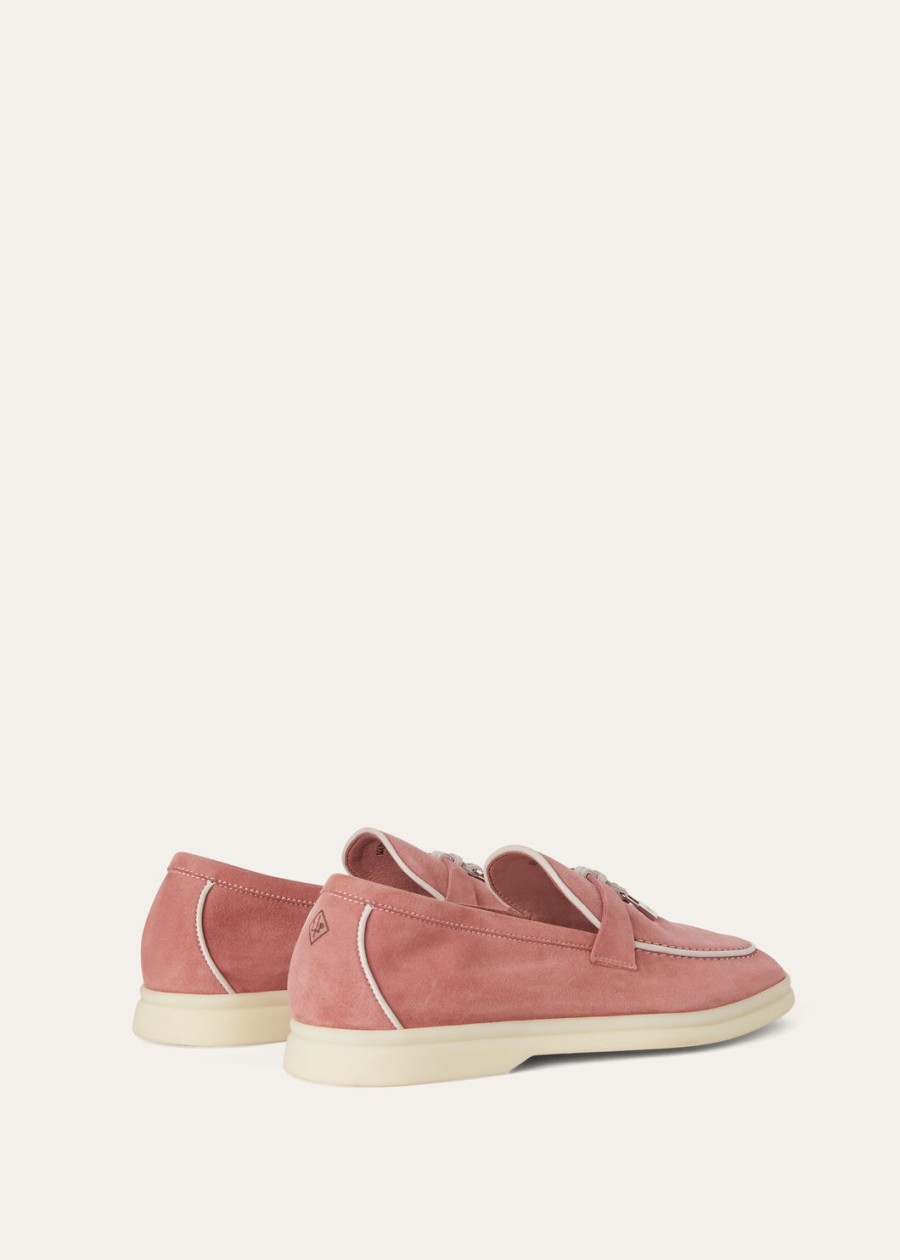 letnie mokasyny zamszowe z kozią skórą zamszową ancient blush