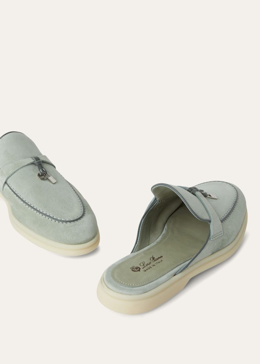 charms walk babouche loafer skóra zamszowa kozia zamsz eukaliptus