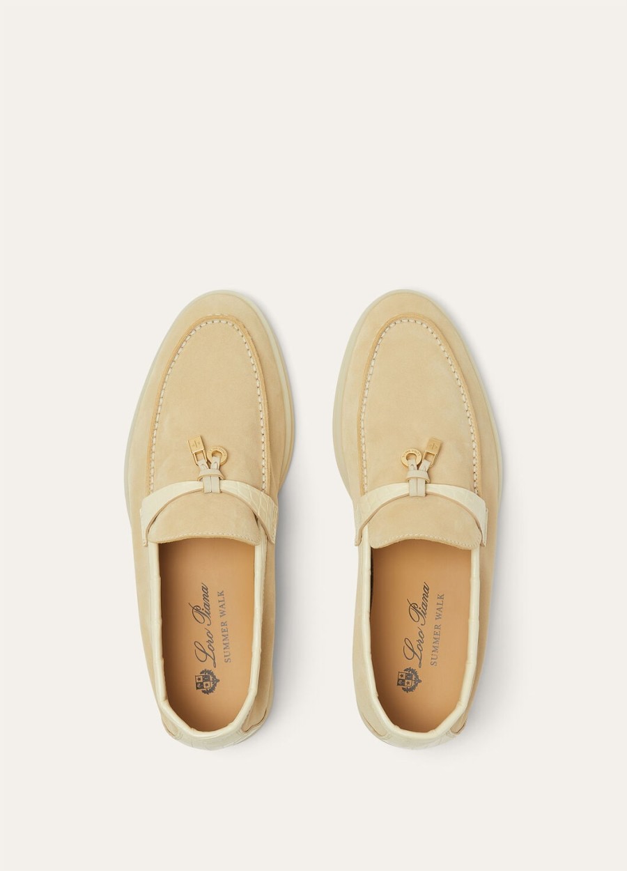 letnie mokasyny typu walk charms z zamszu w kolorze masła