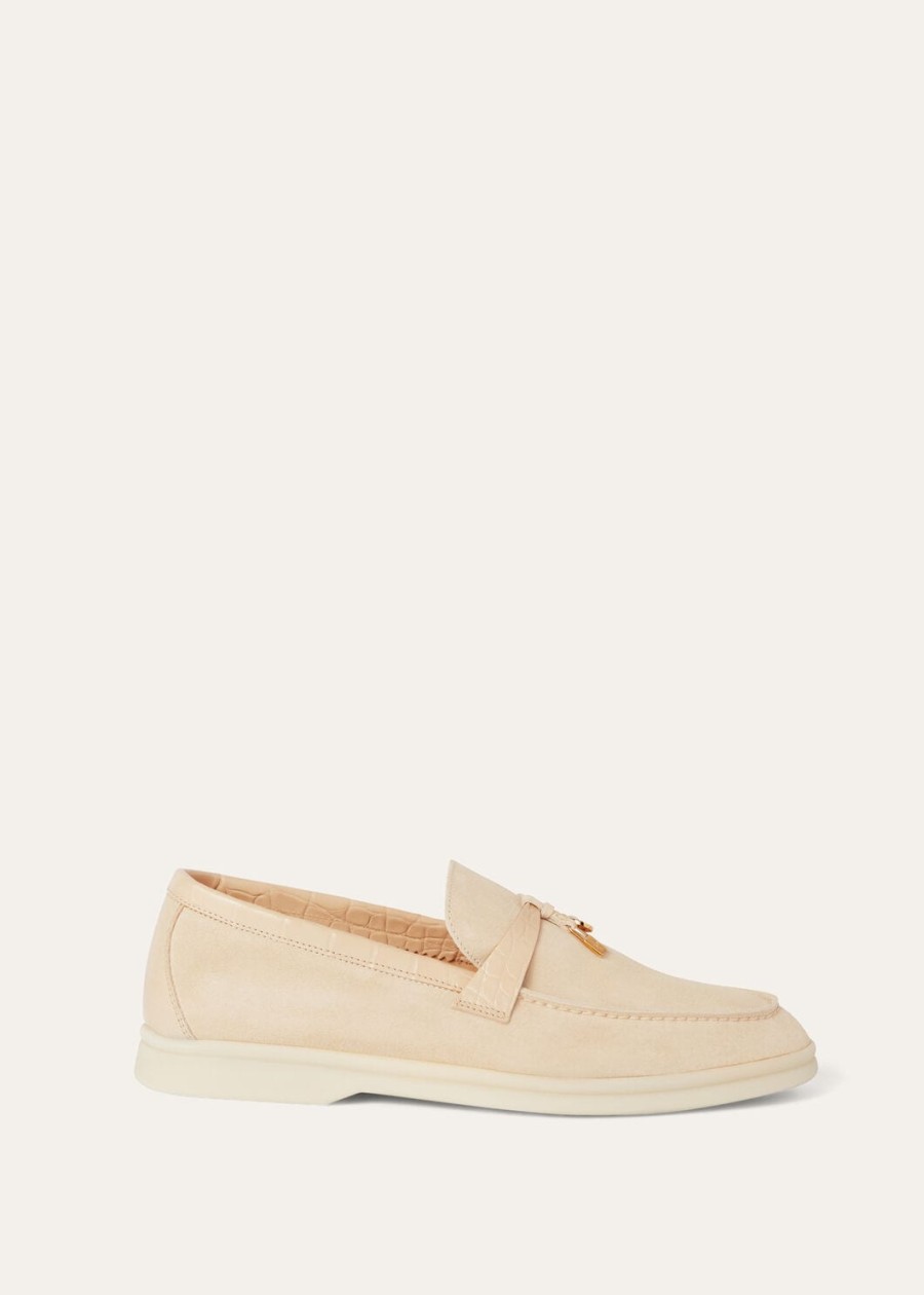 letnie charms walk loafer zamszowe light mastic